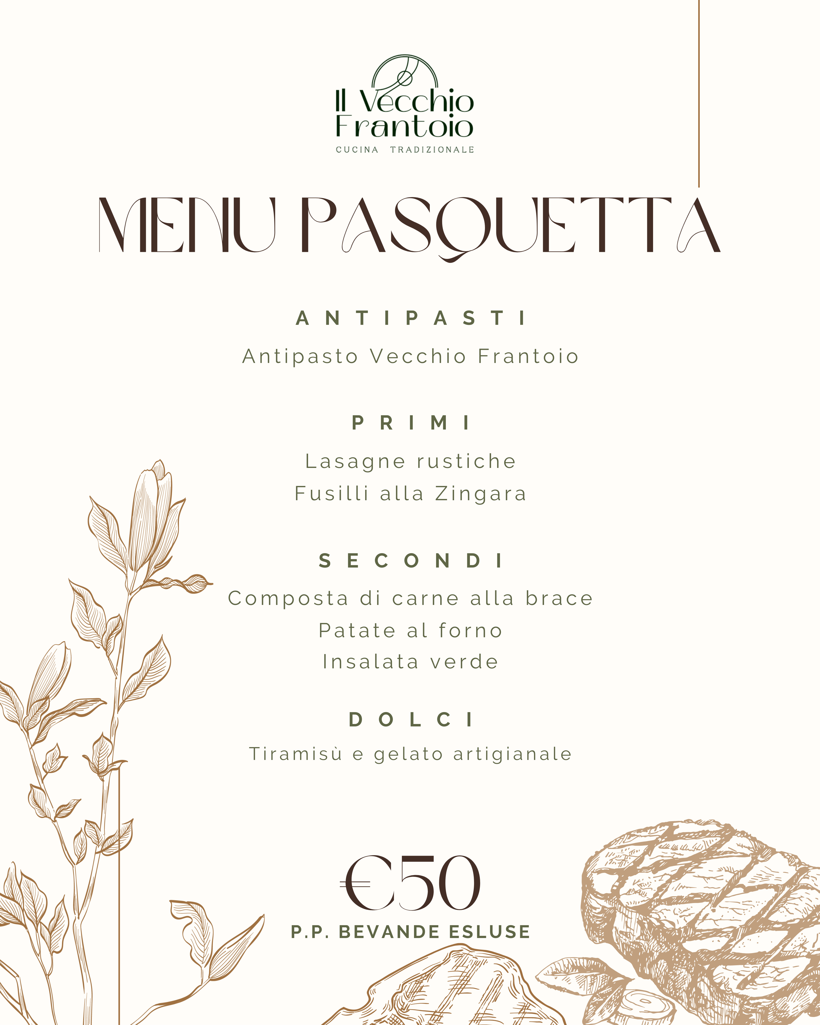 Restaurant menu